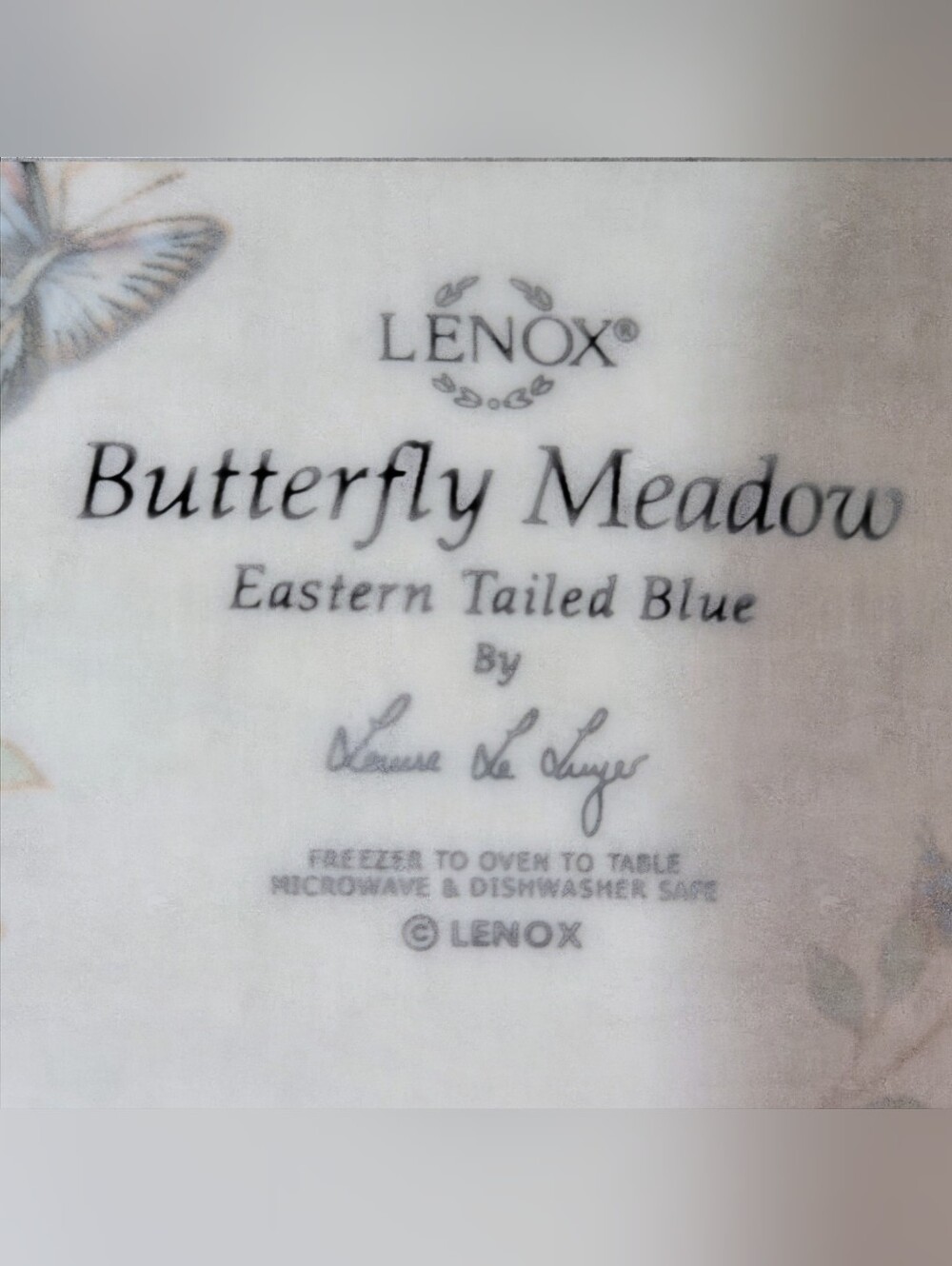 Lenox Butterfly Meadow Floral Lunch Accent Plates, Bee, Ladybug, Set Of 2, EUC - Picture 6 of 7